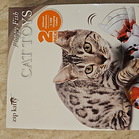 2-PACK 11" Floppy Koi Fish Rechargeable Cat Toys - Picture 5 of 5